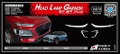 Ốp trang trí chân đèn pha và cửa gió tai xe Chrome (4pcs-) Hyundai Kona (2018-2019)