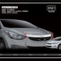 Ốp trang trí nắp ca bô chrome (kèm biểu tượng) Hyundai Elantra  (2010-2014)